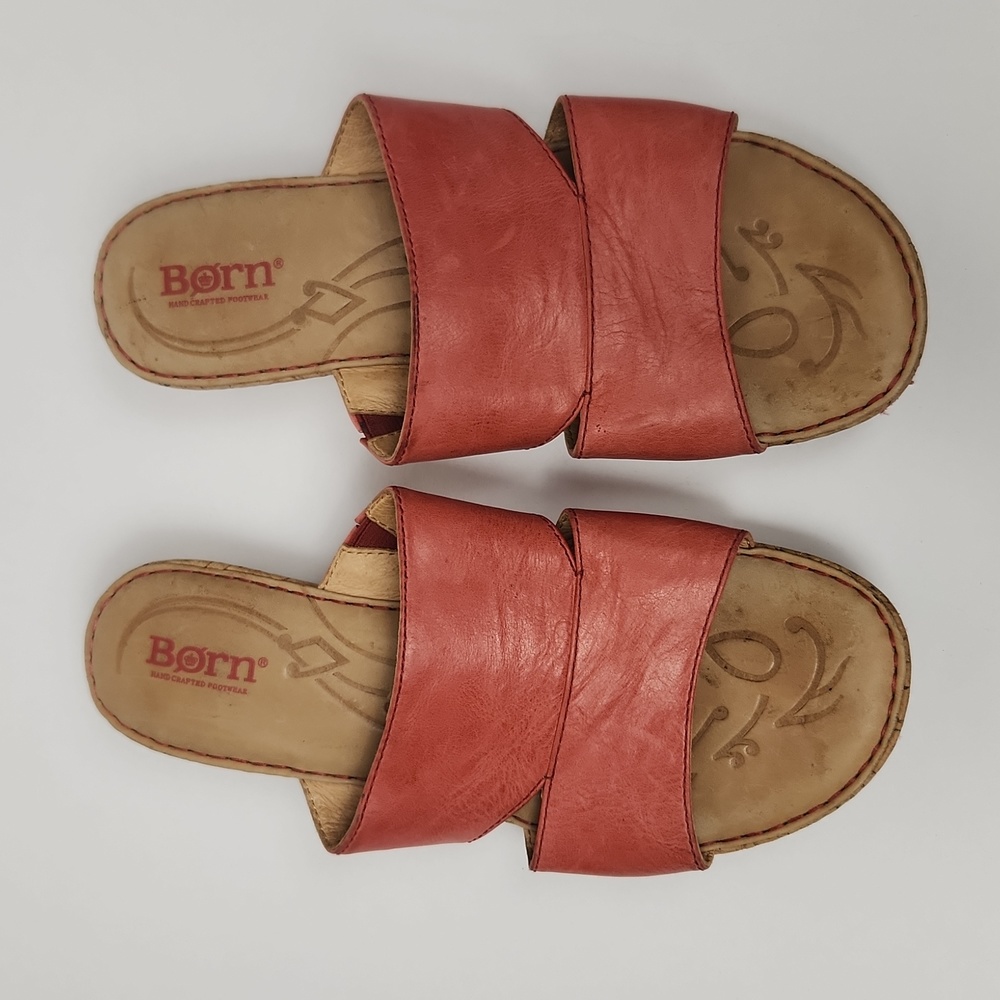 Born Leather Coral Slides Sandals - Picture 13 of 13
